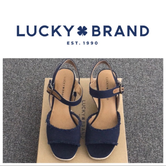 Lucky Brand Navy Wedges - Picture 2 of 8